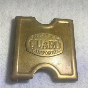 Alcatraz Guard California Brass Belt Buckle
